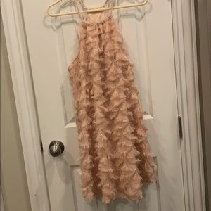 Blush pink eyelash dress